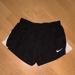 Nike | Women's Black Athletic Shorts with White Accents